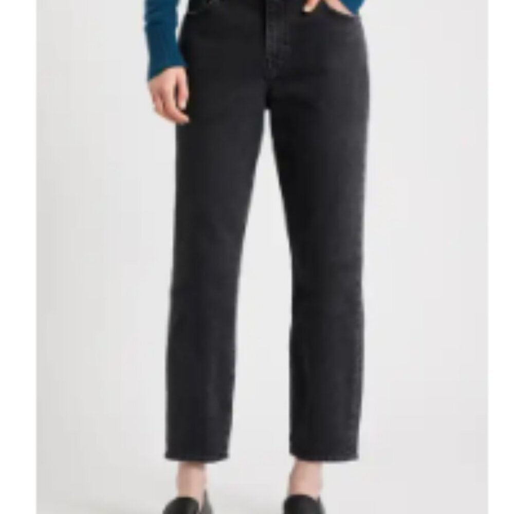 Nordstrom Women's Straight Leg Jeans in Charcoal